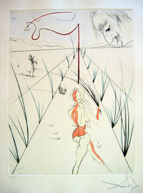 Salvador Dali - Venus in Furs - Allee des Verges (Whips Alley) - 1969 Etching